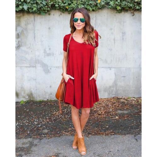 2019 Summer Dress Sexy Short Sleeve Soild Color Maternity Dress Maternity Short Dress For Pregnant Woman Daily Wearing Fitness