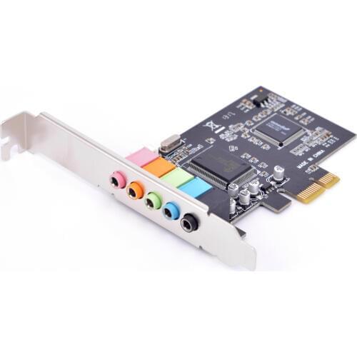 PCI-E 5.1ch 6channels CMI 8738 Sound card CMI8738 chip PCI-E 5.1 stereo audio card High Quality