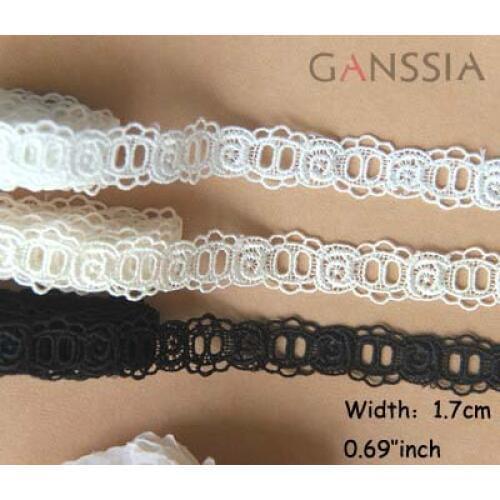 1yard Width: 1.7cm Rose Openwork Embroidery Lace Embellishments for woman wear Garment lace for DIY (ss-801)