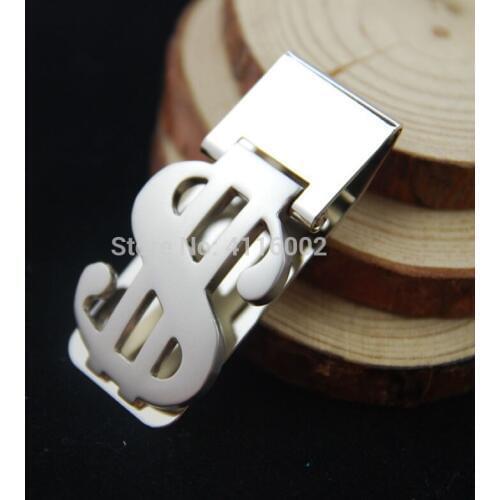 100pcs Stainless Steel Silver Money Clip Holder Dollar Euro Pattern Cash ID Credit Card Paper Metal Clips