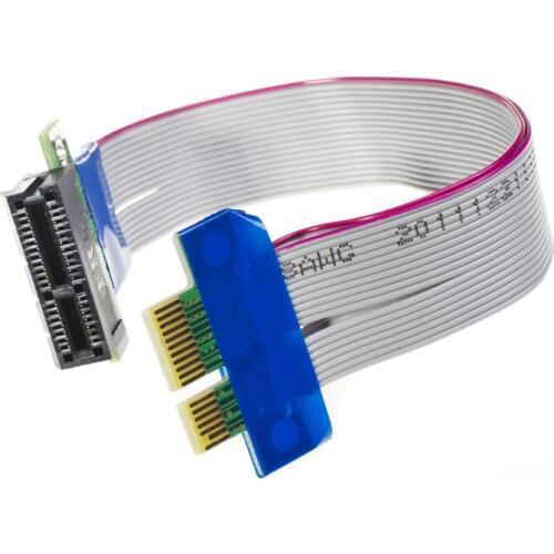 2PCS/LOT 19CM PCI-E 1X Graphics Card 1X Extension Cord PCIE Patch Cord Support for HD7960 for Bitcoin Miner ETH Riser Card