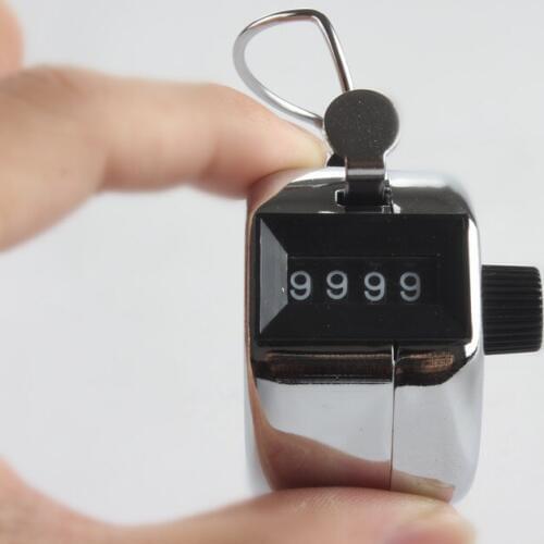 200pcs/lot Metalic 4 Digits Number Clicker Hand Tally Counter for Golf DHL Fedex Free