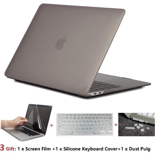 4in1 Matte Laptop Case+Keyboard Cover+Screen Film+Dust Pulg For Apple Macbook Air Pro Retina Touch Bar 11 12 13 15 inchs A2159