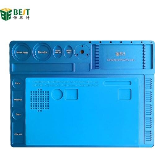 Aluminum Alloy With Silicone Work platform Heat Resistant Insulation Desk Hot Air Station Mat Mobile Phone BGA PCB Soldering