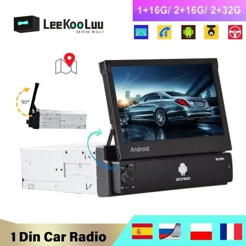 LeeKooLuu Android 1din Car Radio GPS Navigation Player 7'' Universal 1 Din Radio WiFi Bluetooth MP5 Car Multimedia Player NO DVD