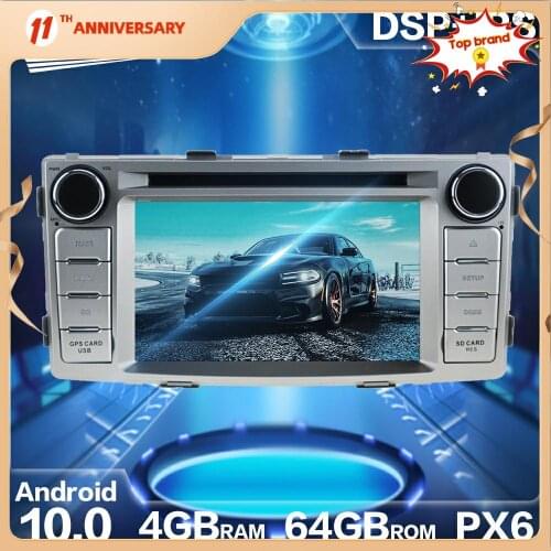 Aotsr PX6 Android 10.0 4+64G Car Radio GPS Navigation DSP For Toyota Hilux Fortuner Car HD Stereo Video Multimedia DVD Player