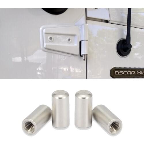 For 1997-2019 Jeep Wrangler TJ/JK/JKU/JL 4 Pcs Door Higne Pin Bolts Guides Liners Caps