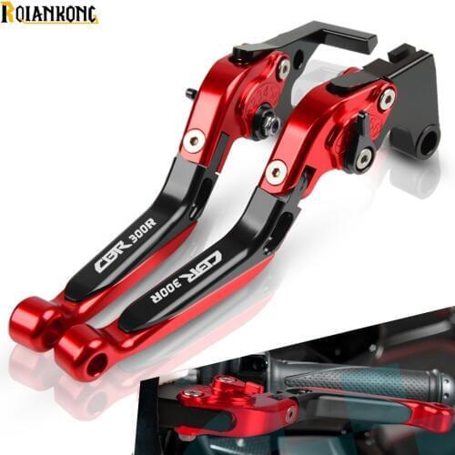 CNC Aliuminum CBR 300R 300 R Adjustable Brake Clutch Lever Handlebar Motorcycle Lever For Honda CBR300R 2014 2015 2016 2017 2018
