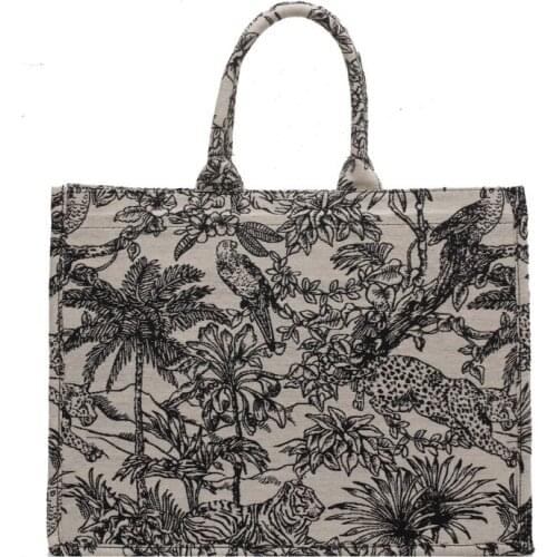 Designer Handbag for Womens Fashion Designer Bag Jacquard Embroidery Female Girls Shopper Canvas Tote Shoulder Bag