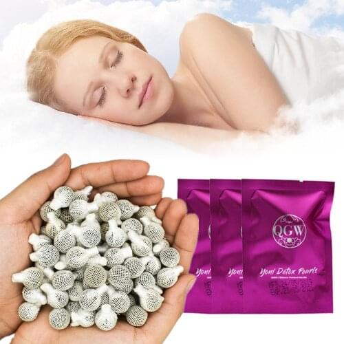 20/50pcs Chinese Medical Berbal Yoni Detox Pearls Vaginal Cleaning Tampons For Feminine Hygiene Clean Point Vagina Detox Swab