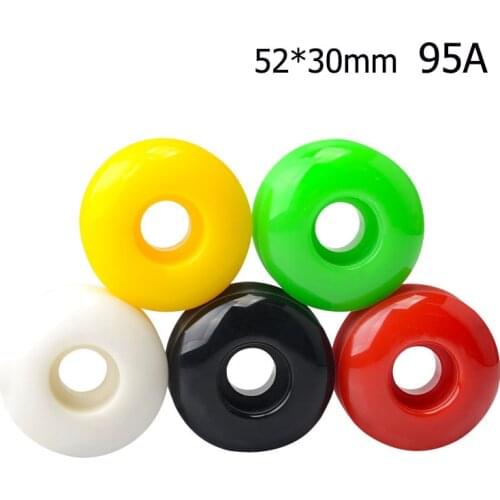 4 Piece 95A Stunt Wheels Downspeed PU Thread Hard Wheel Supply 52X30MM Elastic Double Tilt Skateboard Wheels Replacements Parts