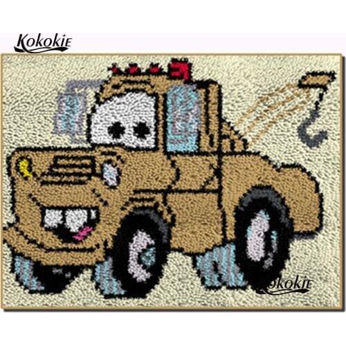 Rug printed cushion mat latch hook kits canvas knooppakket tapijten accessories carpet embroidery foamy floralkussen knooppakket