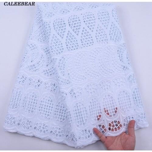 Latest African Lace Fabric 2021 Swiss Voile Lace Cotton Dry Lace High Quality White Nigerian Wedding Lace Fabric For Mens S2045