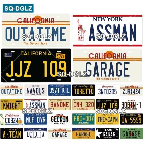 California Vintage License Plate Metal Sign Tin Sign Vintage Decoration Plaque Home Wall Decor Bar Sign Home Decor Poster