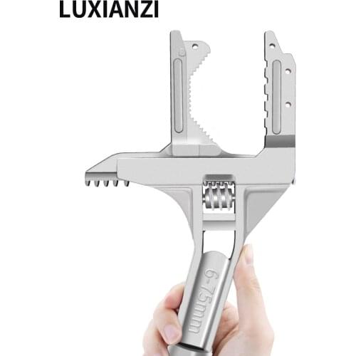 LUXIANZI Multi-function Short Handle Wrench For Water Pipe Screw Bathroom Repair Tool Adjustable Key Nut large Opening Spanner