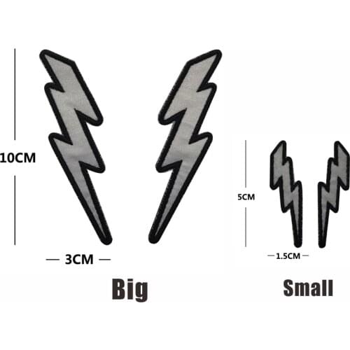 Lightning Reflective Patch Military Armband Badge Sticker Decal Applique Embellishment Tactical Decorative Patches