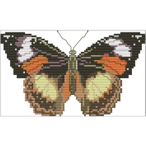 Cross Stitch Stamped Kits Printed Embroidery Cloth Needlepoint Kits Easy Patterns For Butterfly 11CT 27X18cm
