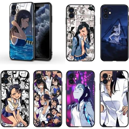 Nagatoro San Anime For Apple iPhone 13 12 11 Mini XS XR X Pro MAX SE 2020 8 7 6 5 5S Plus Black Silicone Phone Case