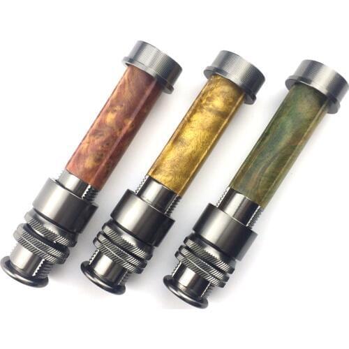 NooNRoo New Design Reel Seat Aluminum Burled Wood Fishing Rod building DIY Repair fishing rod components