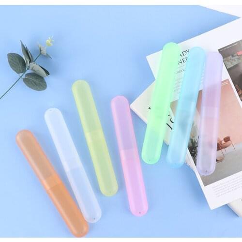 New 1 Pcs Storage Box Organizer Plastic Toothbrush Case Portable Travel Walking