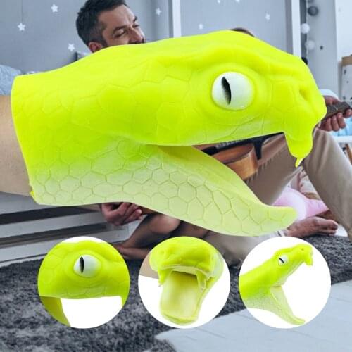 NEW Plastic Viper Hand Puppet Story Animal Head Gloves Snake Head Figure Vividly Kids Toys Model Puppet For Boys Children Gifts