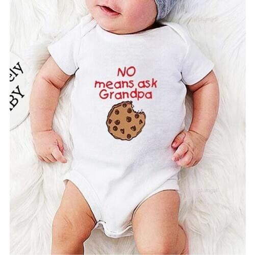 Baby Girl Clothes Baby Boy Winter Clothes Newborn Winter Costume Cotton Toddler Rompers Printing No Means Ask Grandpa Rompers