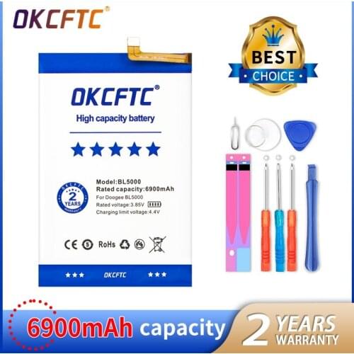 Original BL5000 6900mAh In Stock NEW Battery For DOOGEE BL5000 BL 5000 Mobile Phone High quality batteries + Free Tools