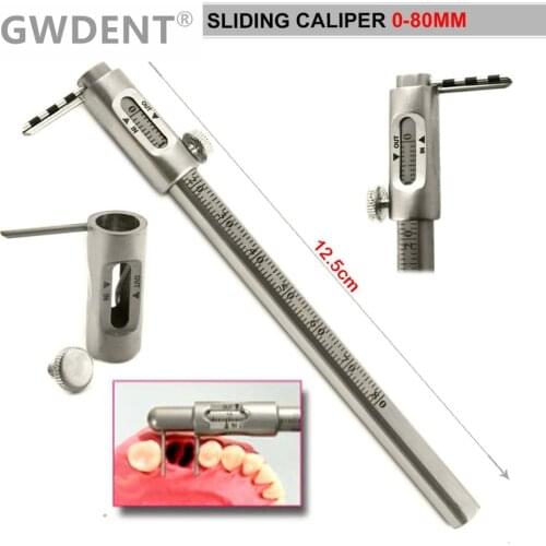 Orthodontic Sliding Caliper Sliding Caliper Dental Implant Measuring Gauge Orthodontic Scale Round