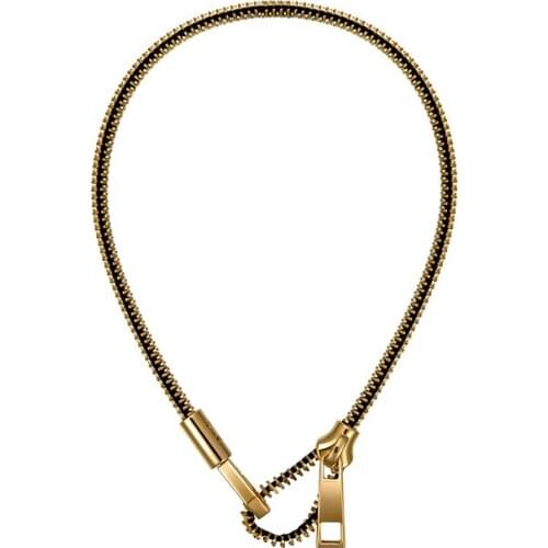 2020 new chic design sense sex fashion adjustable zipper head ring buckle necklace womens tide