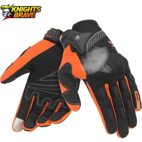 Summer Outdoor Motorcycle Gloves Breathable Full Finger Moto Protective Mens Touch Screen Off-Road Motorbike Gloves
