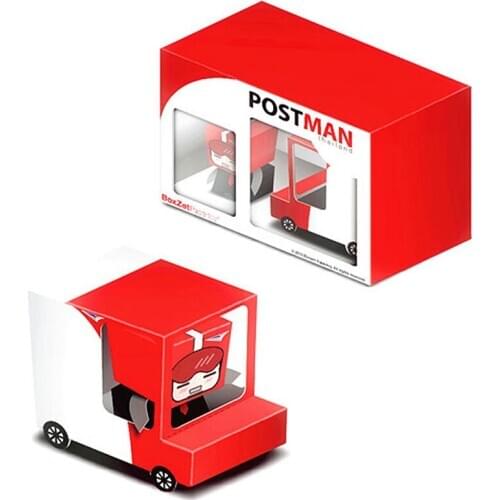 Postman Courier Van Car Box Cubee Ornaments Folding Cute 3D Paper Model Papercraft DIY Kids Adult Handmade Craft Toys ER-055