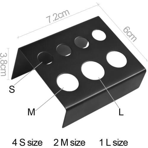 Recommend!!! 3pcs Black Stainless Steel Tattoo Ink Cup Holder Stand 7 Hole Women Makeup Accessories Skin Beauty Hot Tattoo Suppl