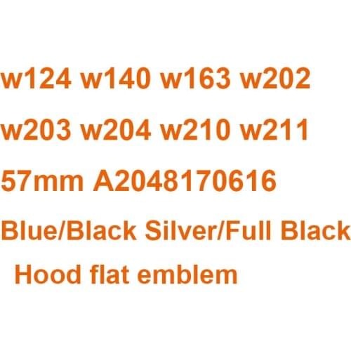 Blue Black Wreath 57mm Front Hood Plat Emblem Badge w124 w140 w163 w202 w204 w210 w211 A2048170616