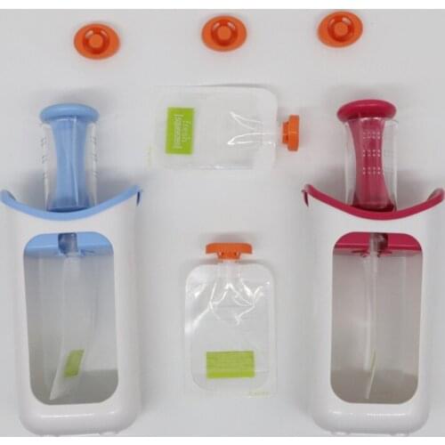Squeeze Food Station Homemade DIY Baby Food Dispenser Storage Bags Food Maker QX2E
