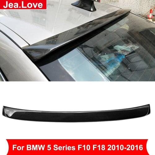 AC Style Real Carbon Fiber Top Rear Spoiler Roof Wings Tail Decoration For BMW 5 Series F10 F18 525i 535i 520i 528Li 2010-2016