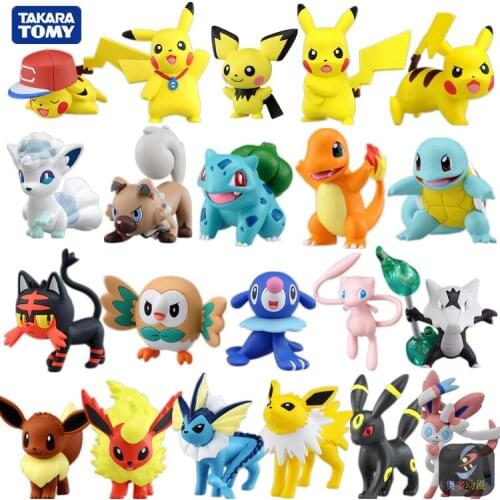 TAKARA TOMY Pokemon Action Figure EMC Psyduck Ditto Mew Snorlax and Other Toy Model Decorations