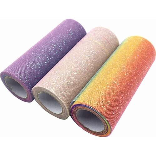 Tulle Roll 10 Yards 15cm Rainbow Organza Roll Red Tulle Organza Fabric Tutu Skirt Girl Baby Shower Party Wedding Decoration
