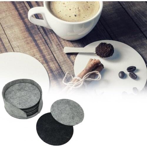 10Pcs/Set Felt Table Drink Mats Coaster Placemat Heat Protection Coffee Mug Cup Pads Insulation Cup Pads Kitchen Accessories