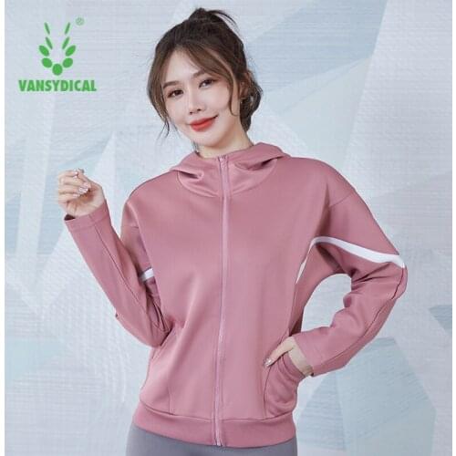 Running Jacket Women Striped Zipper Long Sleeve Hooded Sports Active Wear for Women Gym Clothing Casual Jersey Fitness Yoga Top