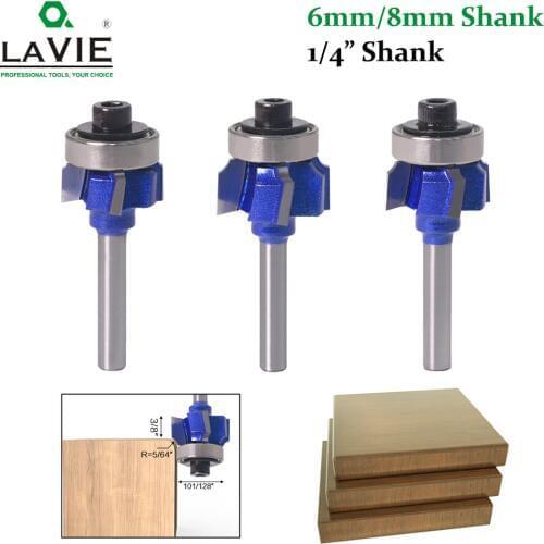 1pc 6mm or1/4mmor 8mm Shank Z4 Corner Round Router Bit R1 R2 R3 Trim Edging Woodworking Mill Classical Cutter Bit for Wood