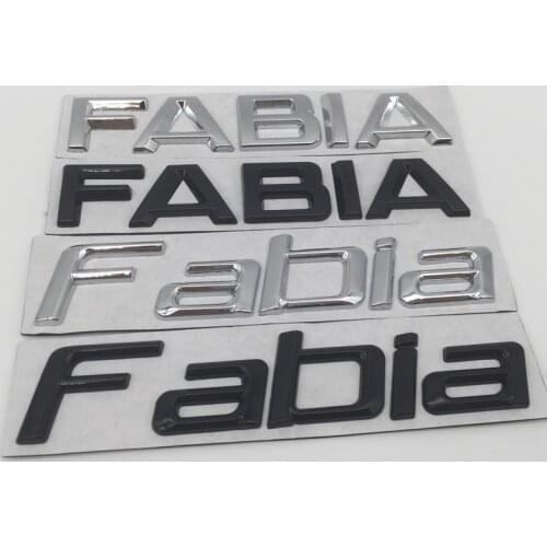 1pcs FABIA car Letter Rear trunk Decals Emblem badge sticker Decal Car styling auto Accessories
