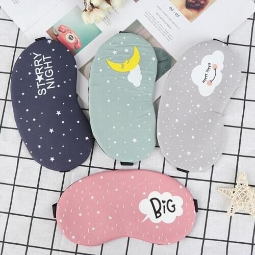 1pc Creative Cotton Lovely Cartoon Sleeping Mask Eyepatch Eye Cover for Eye Travel Relax Sleeping Aid Eye Patch Shading Eye Mask