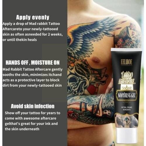 1Pc Tattoo Aftercare Cream Skin Healing Recovery Tattoo Gel Repair Nursing Ointments Healing Makeup Tattoo For Permanent Fa H7Q9