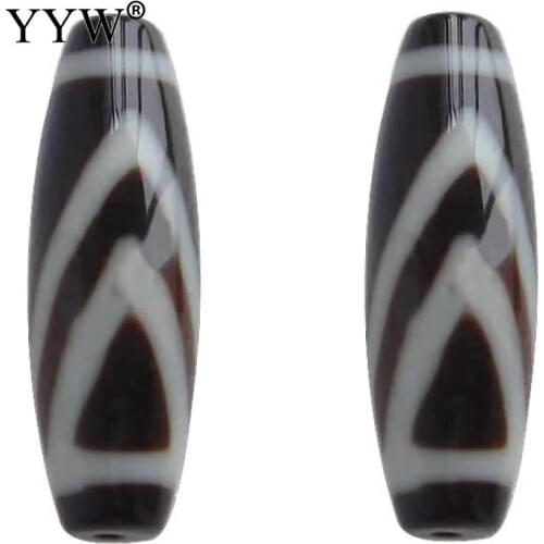 1pc Natural Tibetan Agata Dzi Beads Oval One-Eyed & Two Tone Grade AAA Natural Stone Charm Ji Bead for Jewelry Making Bracelet