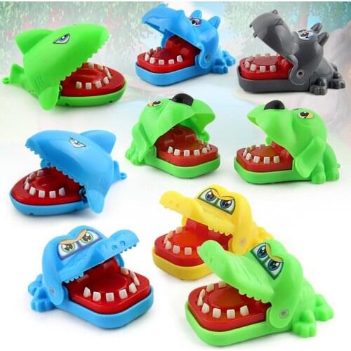 1PC Animals Creative Crocodile Mouth Dentist Bite Finger Game Funny Gags Toy for Kids Play Fun Baby Party Prank Toys Funny Gift