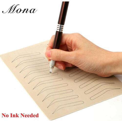 10pcs Microblading Eyebrow Practice Skin Inkless High Quality Tattoo eyebrow Skins For Beginners Permanent Makeup Supplies