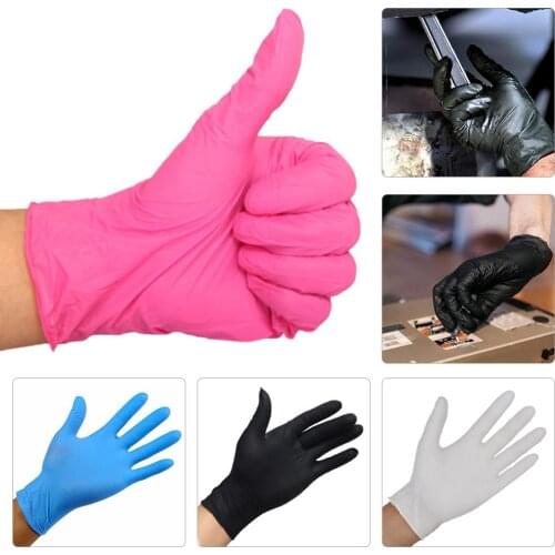 100pcs disposable latex rubber gloves household cleaning experiment catering gloves universal left and right hand