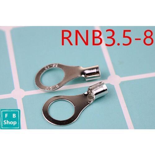 1000PCS RNB3.5-8 (type TO) Non-insulated ring terminal AWG 14-12 electrical wire crimp naked connector