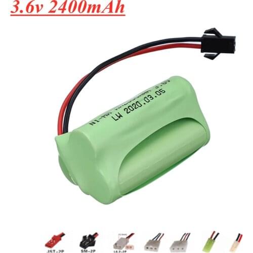 3.6v 2400mah NiMH Battery For Rc toy Car Tanks Trains Robot Boat Gun Ni-MH AA 700mah 3.6v Rechargeable Battery 1Pcs