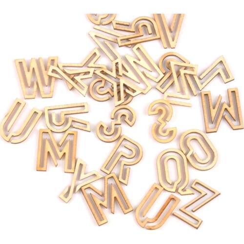 78Pcs 3 set natural Alphabet Letter Wooden Scrapbooking Art Craft for Handmade Accessory Sewing Home Decoration 22x15mm MT1651